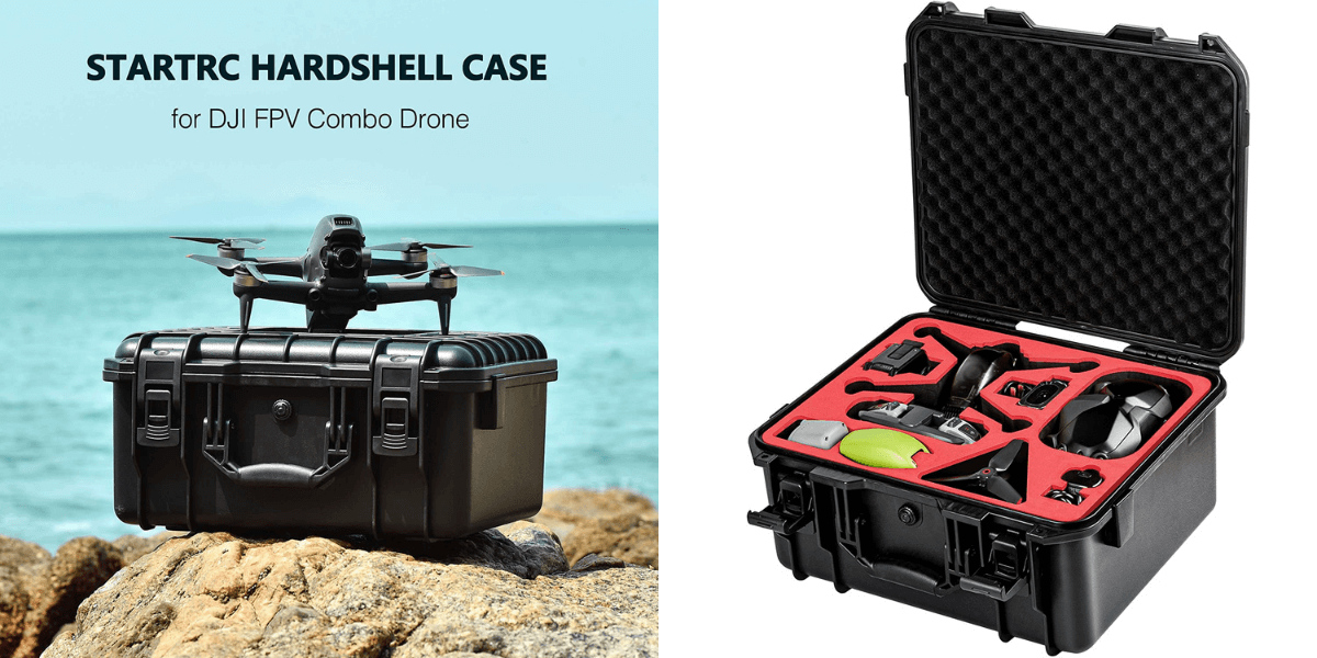 Supfoto Carrying Case Compatible with DJI FPV Waterproof Hard Case Compatible with DJI FPV Waterproof Storage Box with Foam Insert 