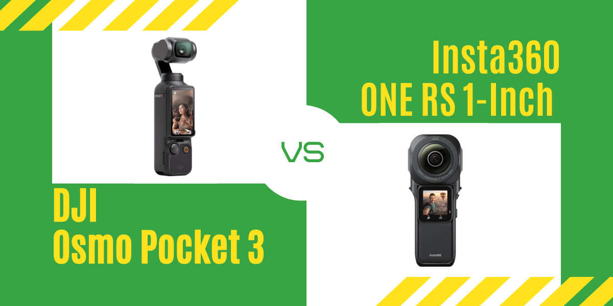 DJI「Osmo Pocket 3」とInsta360「ONE RS 1インチ 360度版」を比較