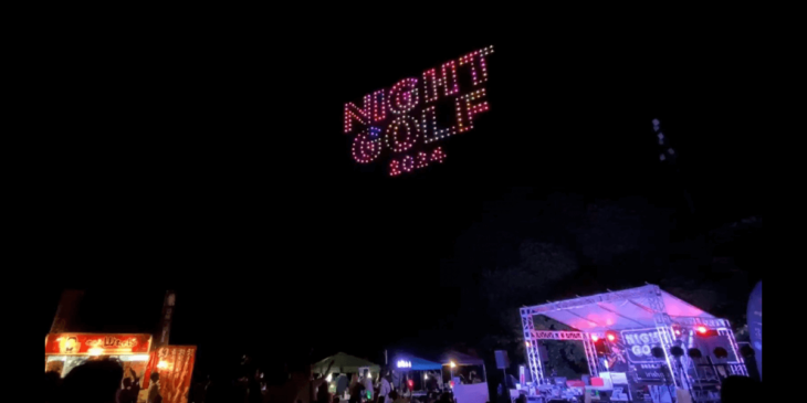 7/15開催の複合型フェス「NIGHT GOLF」にて、ドローンショー実施 – レッドクリフ