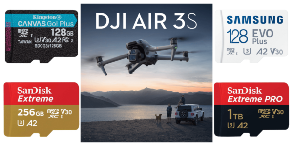 失敗しない！｢DJI Air 3S｣ドローンのおすすめmicroSDカードと選び方を解説