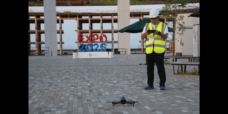 大阪・関西万博会場をドローンで空撮、AIによる画像解析で防虫対策を効率化