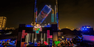 2,000機以上のドローンを使用した、世界初の空中テトリス公式戦 Red Bull Tetris® World Final