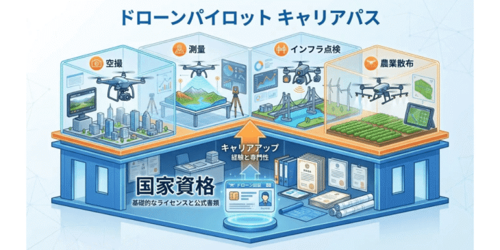 「ドローンの業種別ライセンス制度」を創設 – 日本ドローンビジネスサポート協会