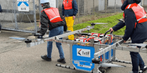 産学官連携！次世代物流ドローンの飛行実験を福井空港で実施