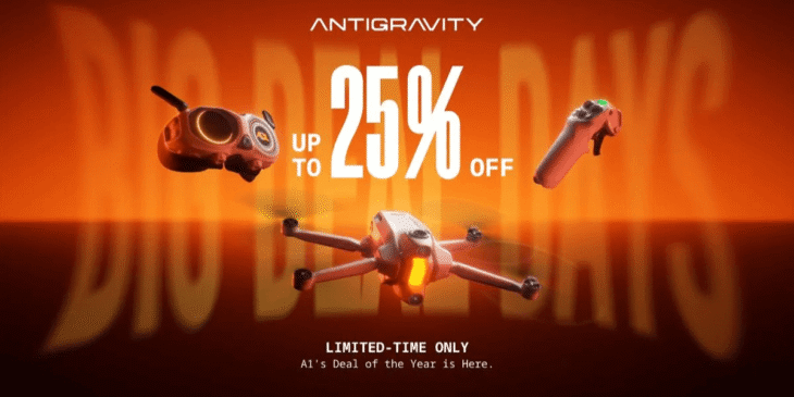 25%セール！8K 360度撮影ドローン｢Antigravity A1｣がお得に買えるチャンス
