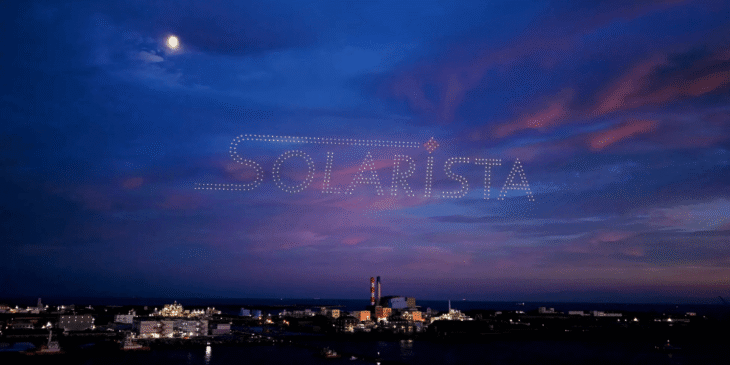 新ドローンショーサービス｢SOLARiSTA（ソラリスタ）｣第72回宇部市花火大会にて初披露（動画あり）
