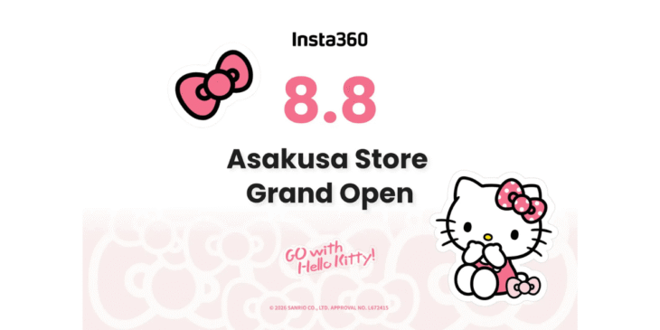 8/8 Insta360 浅草本店 がグランドオープン！当日はハローキティが1日店長に就任、記念セレモニー開催